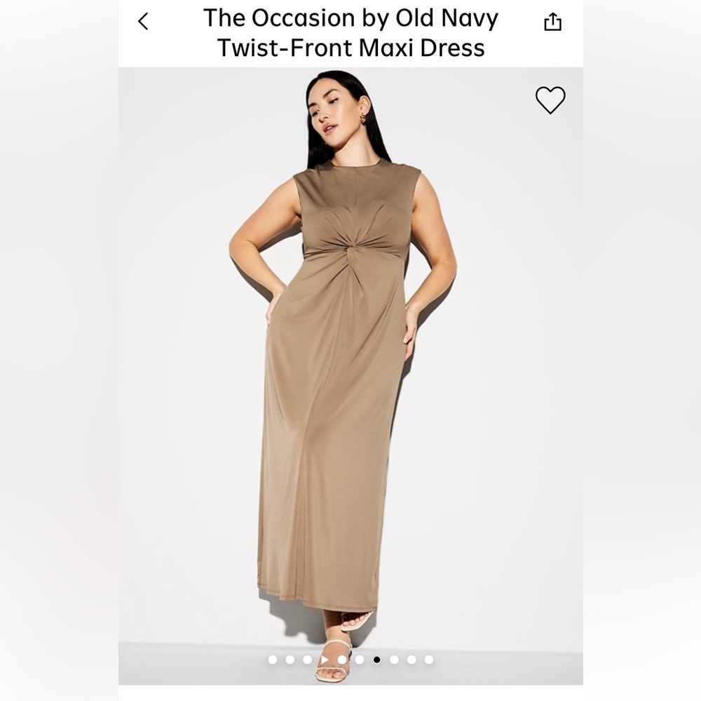 Old Navy Tan Twist Knot Maxi Dress